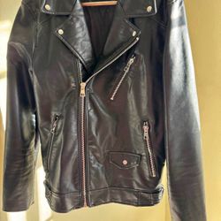 Zara Leather jacket, Black size M Men