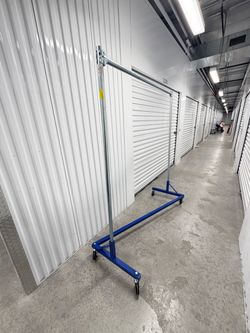 heavy-duty single-rail Z-truck clothing rack