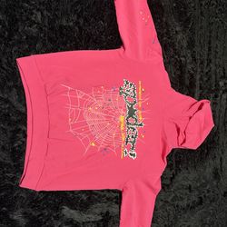 sp5der hoodie pink