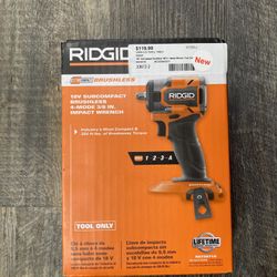 RIDGID R872071B 18V SubCompact Brushless 3/8” Impact Wrench, Tool Only