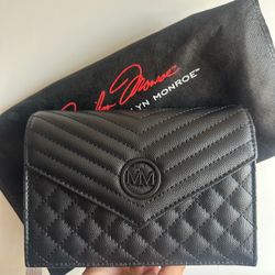 Marilyn Monroe Quilted Black Clutch Wallet