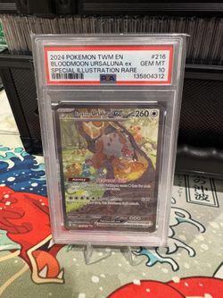 PSA 10 POKEMON TWM EN-TWILIGHT MASQUERADE #216 BLOODMOON URSALUNA EX