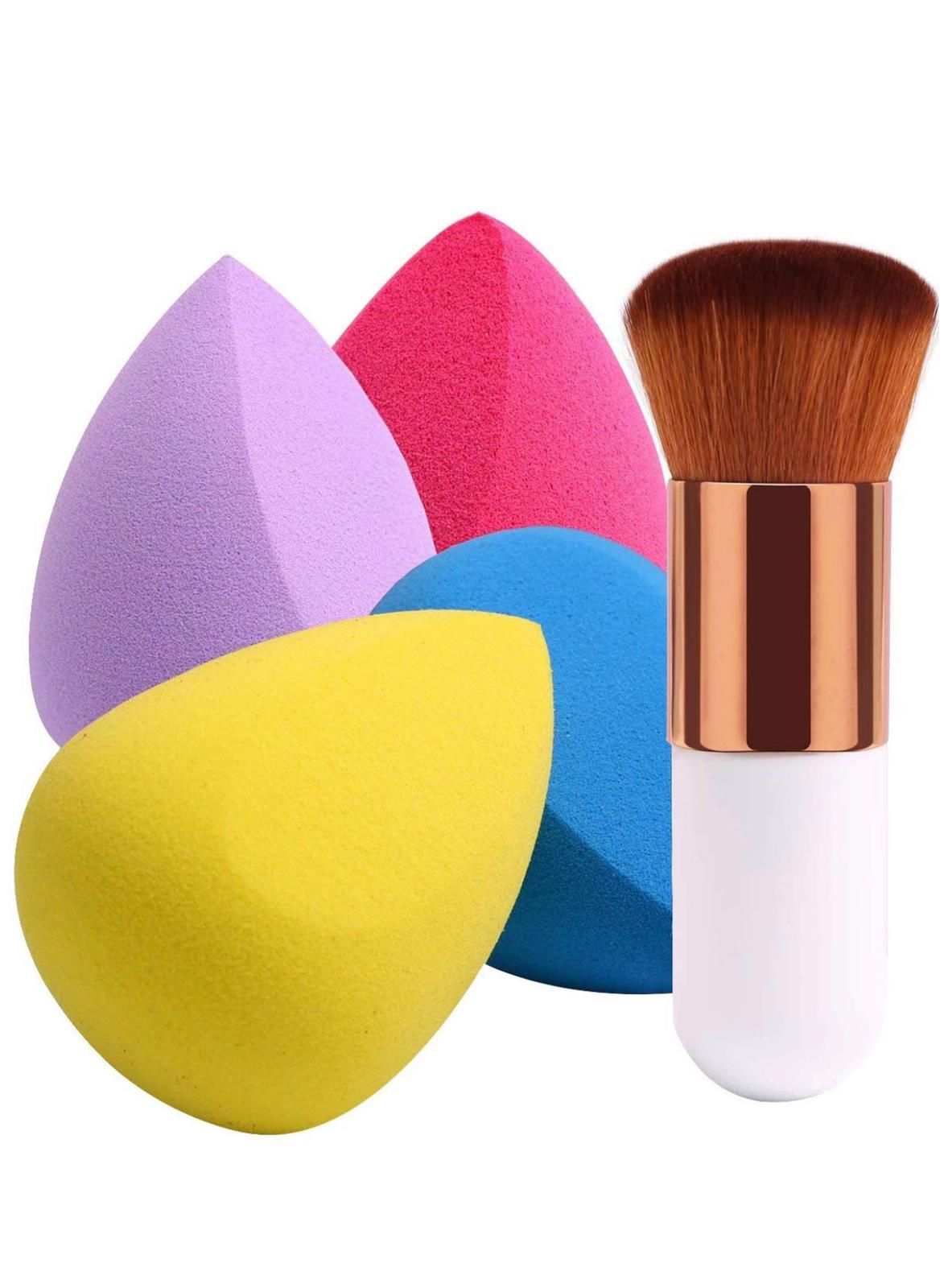 New never used 4+1Pcs Makeup Sponges with Foundation Brush