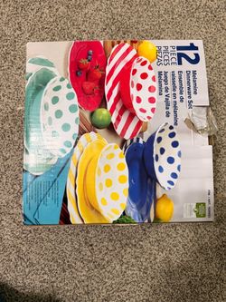 12-Piece Melamine Dinnerware Set