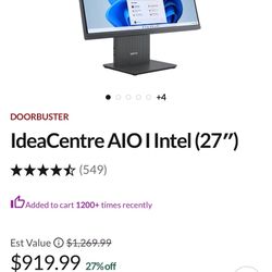 Lenovo All In One 27 Inch