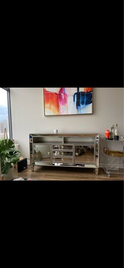 Mirrored TV console