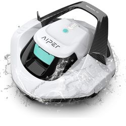 AIPER Seagull SE Cordless Robotic Pool Cleaner, Pool Vacuum Lasts 90 Mins, LED Indicator, Auto-Parking Technology, Ideal for Above/In-Ground Flat Pool