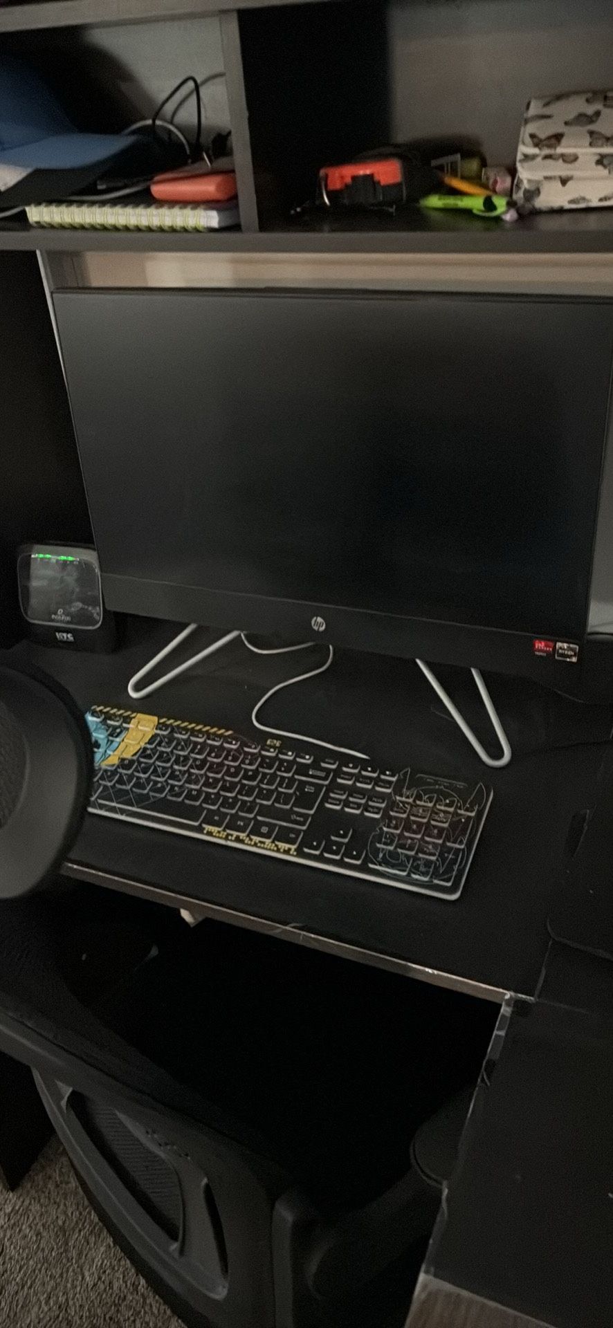 Hp Computer With Two Keyboards One Is Black The Other Is Stitch