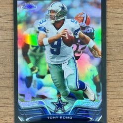 2013 Topps Chrome TONY ROMO #196 Black Refractor SP /299 Dallas Cowboys