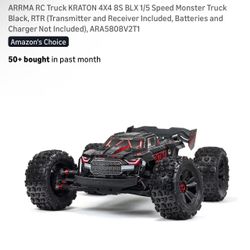 ARRMA RC Truck KRATON 4X4 8S BLX 1/5 Speed Monster Truck Black