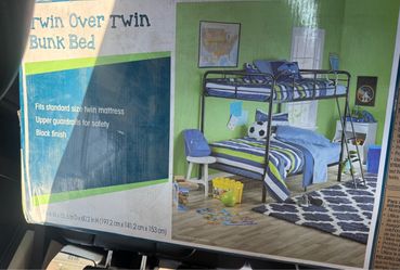 Twin metal frame bunk