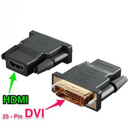 HDMI + DVI Converter Cable HDMI to DVI Adapter 15 pin data sync transfer PC Monitor computer