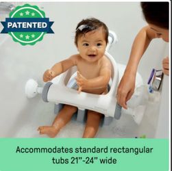 Accommodates standard rectangular tubs 21"-24" wide