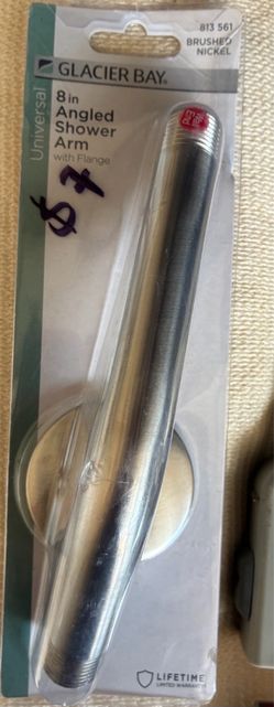 Angled shower arm
