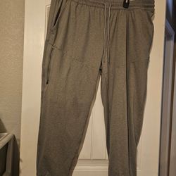 New mens size XXL winter fleece joggers pants (GREY)