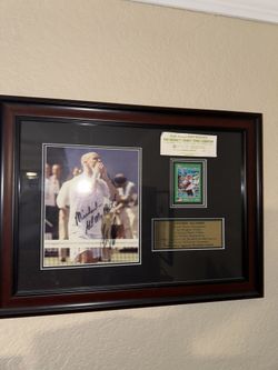Andre Agassi Signed Picture With Rookie Card