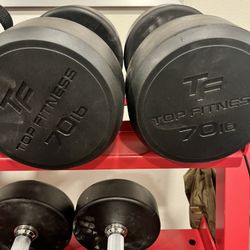 Rubber Dumbbells 70#