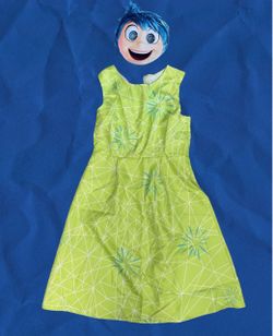 Inside Out Joy Costume Small size Dress with Mask