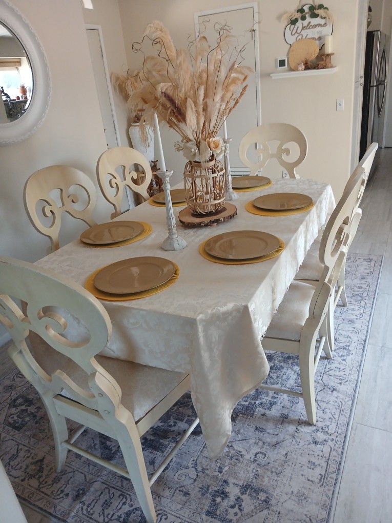 Beautiful elegant marble dining table set