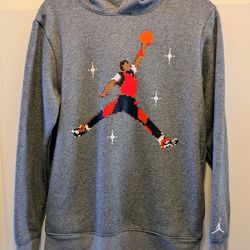 #BUNDLE Jordan Essentials Slam Dunk Contest Graphic Fleece Hoodie Youth XL Worn Once Carbon Heather
