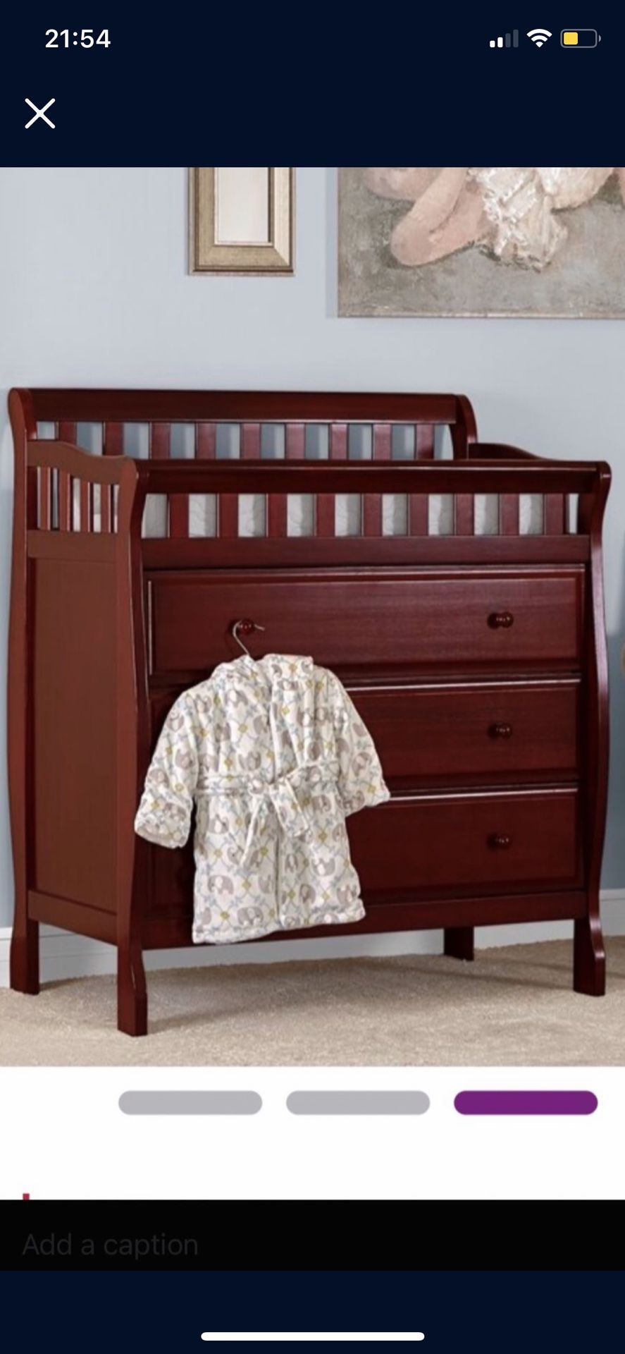 Changing Table/Drawer, Cherry