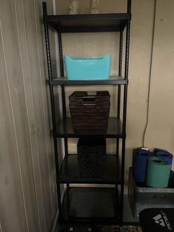 Solid metal shelf