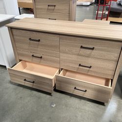 New! 6-Drawer Summer Oak Dresser, bedroom dresser, Oak Color dresser, clothing storage unit, bedroom closet, closet storage, cabinet, Dresser, matchin