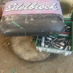mec stool with random sockets craftmans