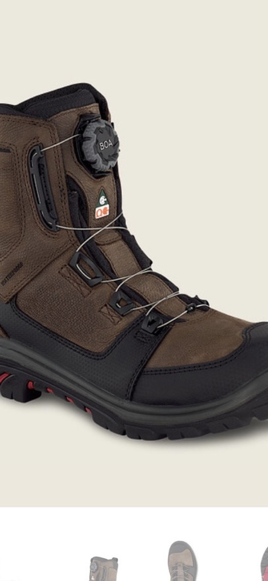 SIZE RED WING THE TRADESMAN BOA WATERPROOF LEATHER SAFETY TOE