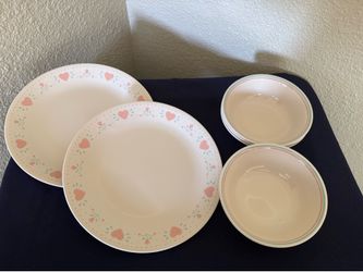 Corelle Dishes Forever Yours Bowls and Plates - set of 8