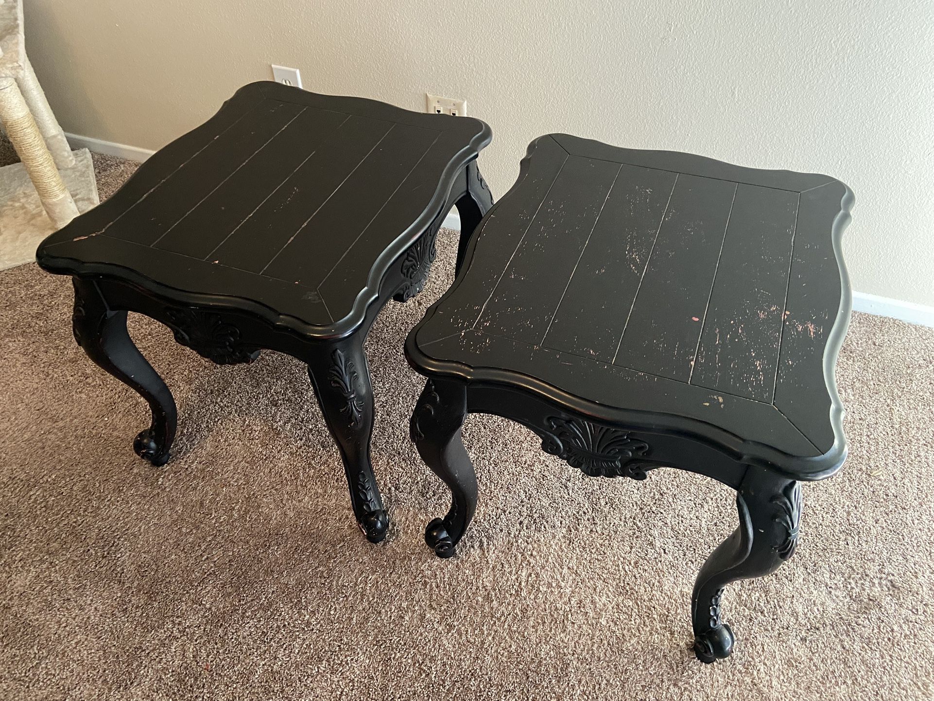 Black “Weathered” Endtables