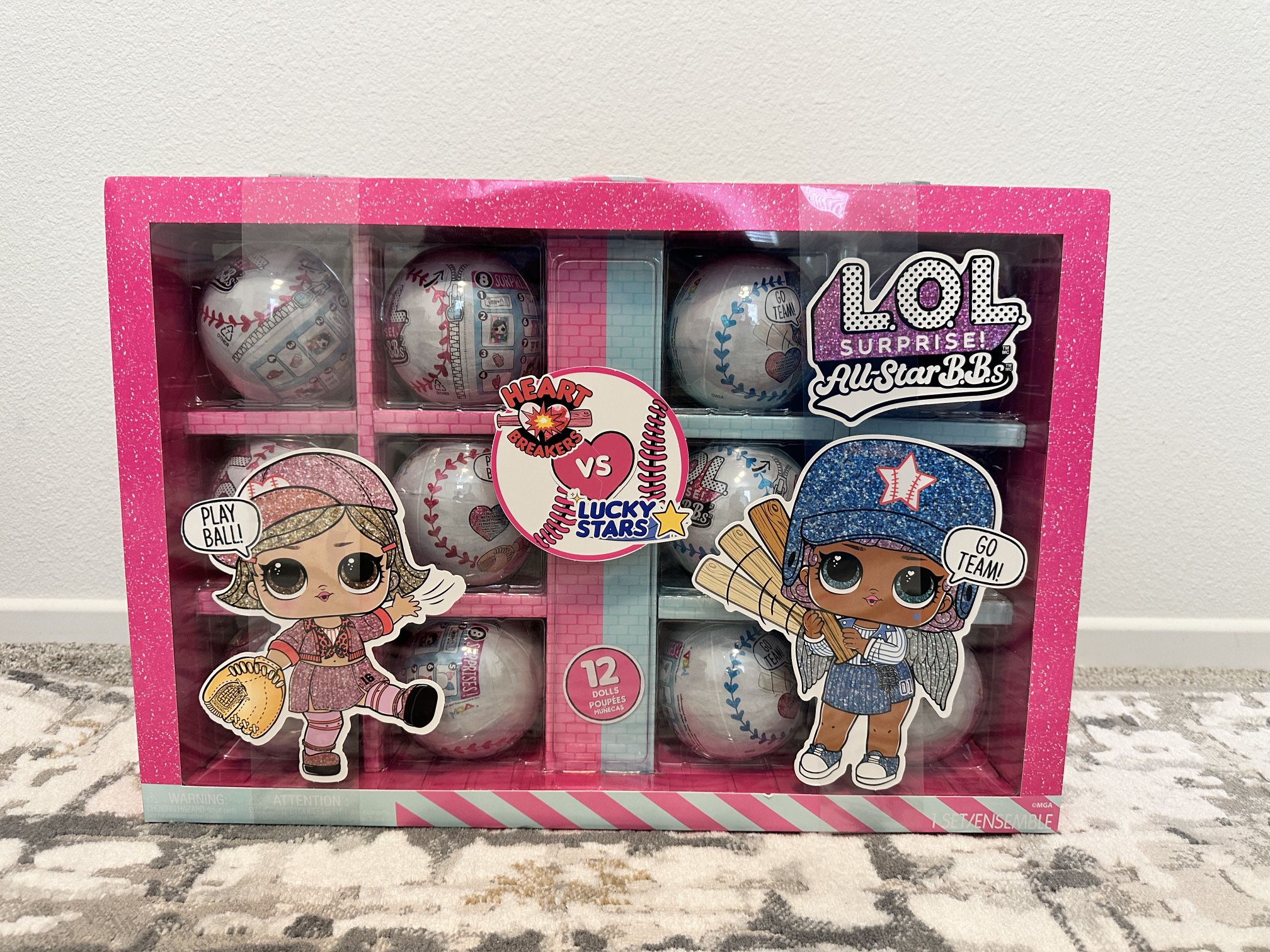 LOL Surprise All Star Sports Ultimate Collection Series 1 with 12 Sparkly Baseball Dolls, Each 8+ Surprises, Ultra-Rare Beatnik Babe, 2 Teams