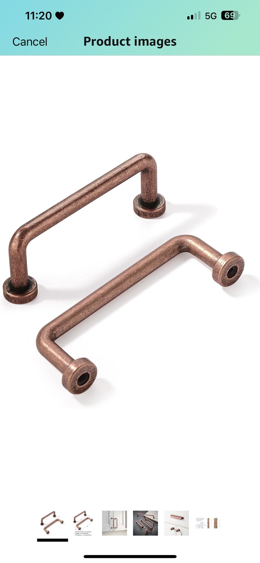 10 Pack 3 inch Hole Center Antique