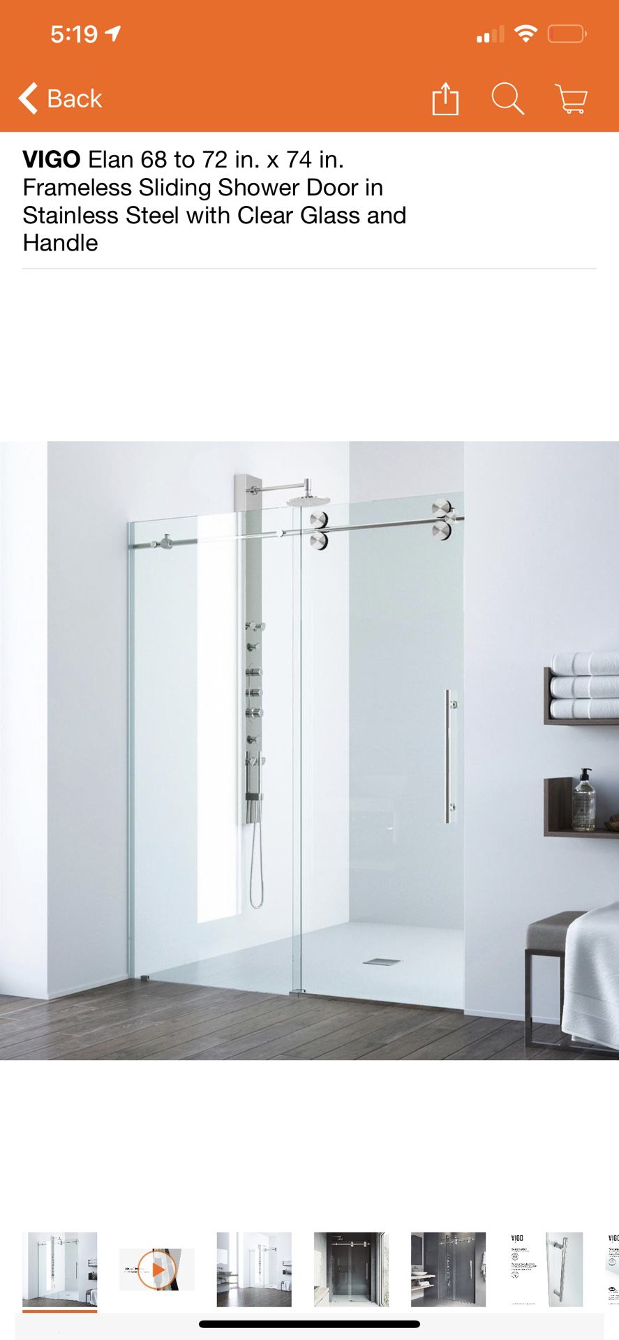 Shower Door 60” To 74” Ask For Prices