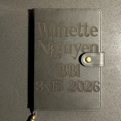 Laser Engraved Leather Notebook 