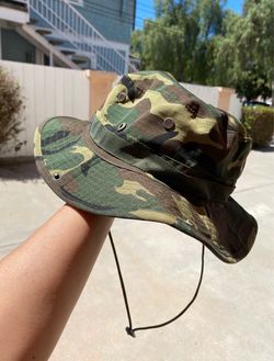 Youth Camo Sun-Bucket Hat Summer Outdoor Safari Fishing ☀️