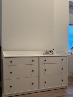 IKEA White 6-Drawer Double Dresser
