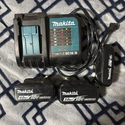 Makita Charger With Batteries