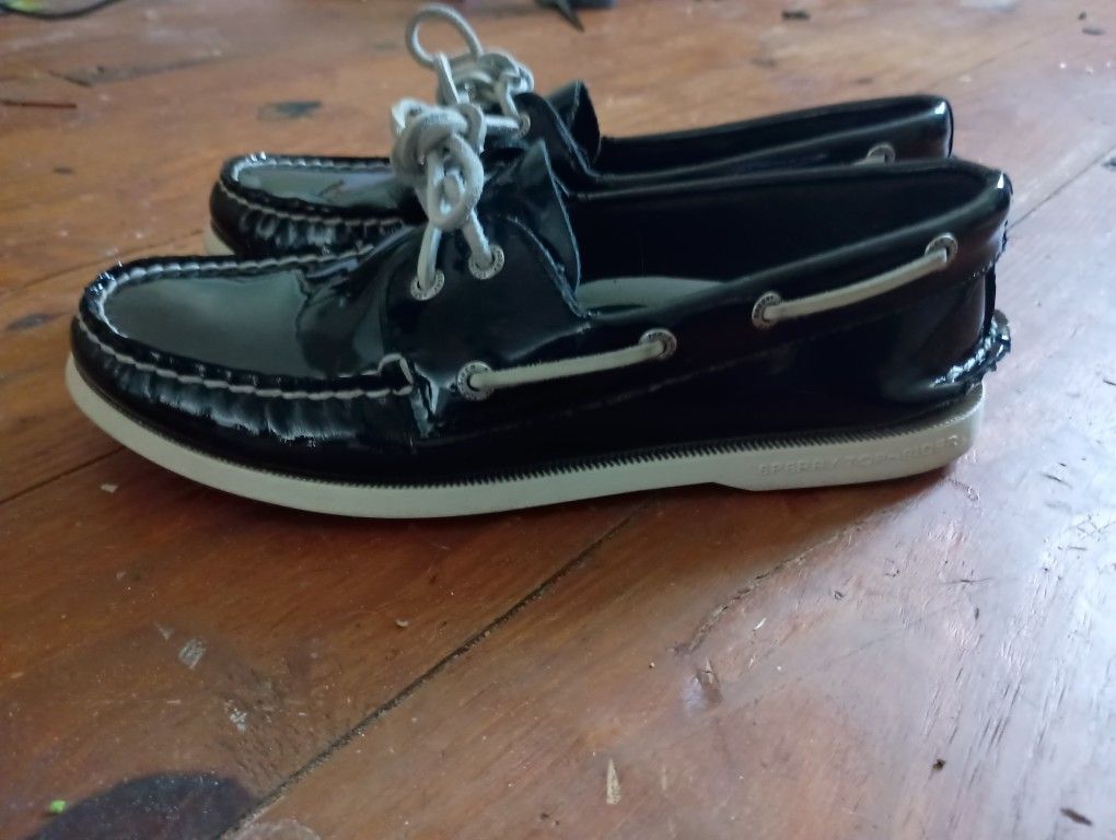 Sperrys Black Patent Leather Men's 8.5