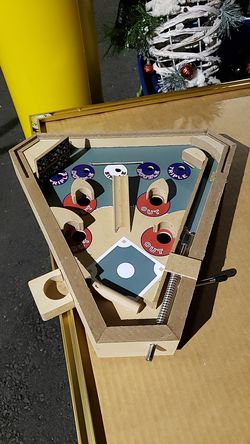 Wooden baseball marble game - pinball type