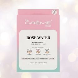 The Crème Shop Rose Water Klean Beauty Essence Sheet Mask - 5 Pack