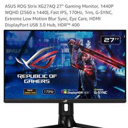 ROG Strix 27” Gaming Monitor - 1440p/170hz Refresh 1ms Response Time