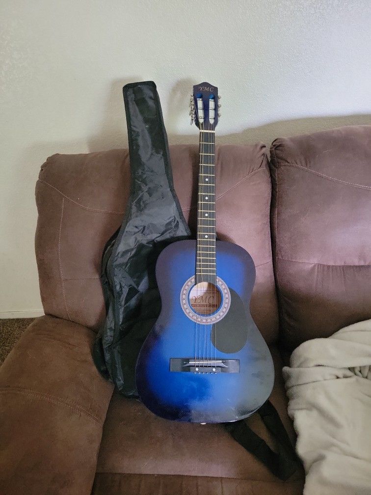 Blued Acoustic Guitar