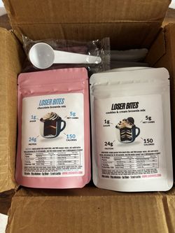 Loser Bites Original Protein Mug Brownies – Chocolate & Cookies N Cream