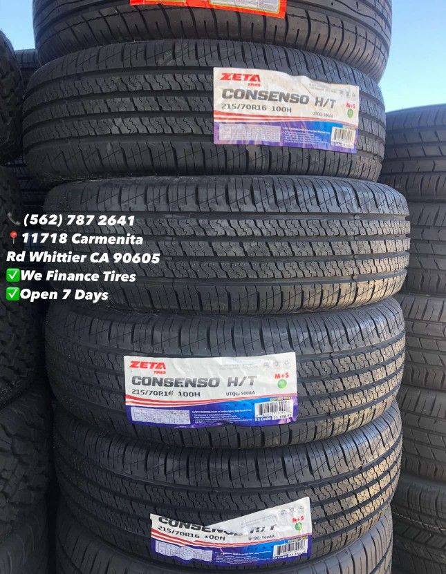 215/70R16 Zeta All Season Set of Tires Installed and Balanced Set de Llantas Nuevas Instaladas y Balanceadas