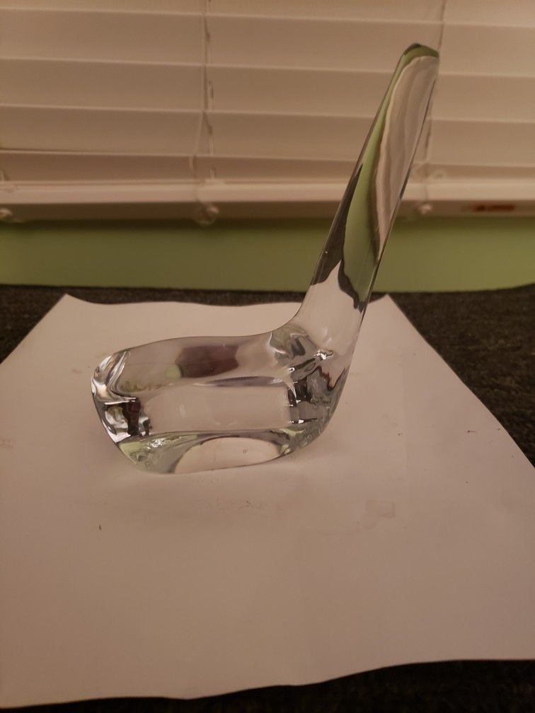 Golf Club Paperweight Crystal art glass. driver-head