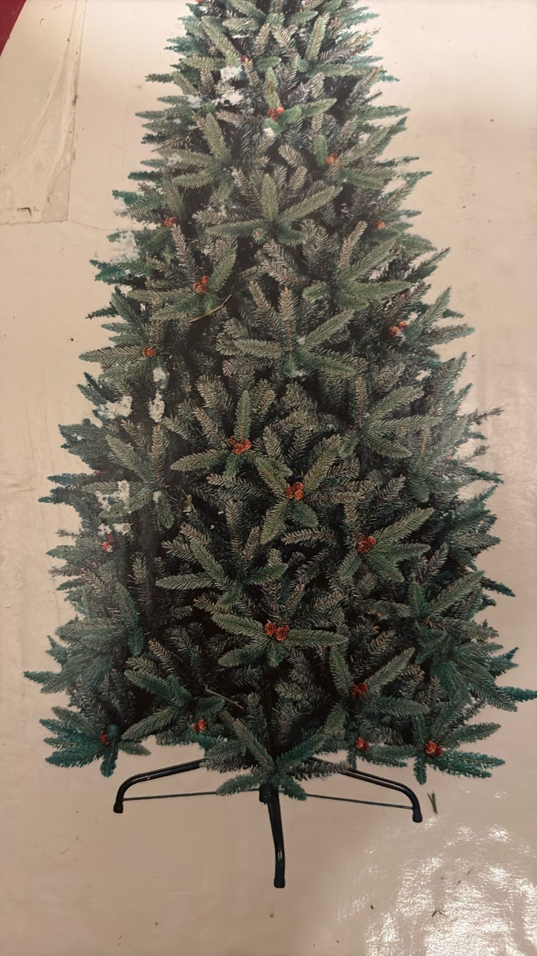 9 Feet Tall Artificial Christmas Tree with baby pine cones 