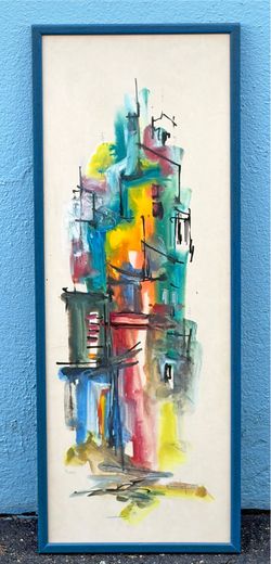 Vintage R Townley (sp?) abstract watercolor