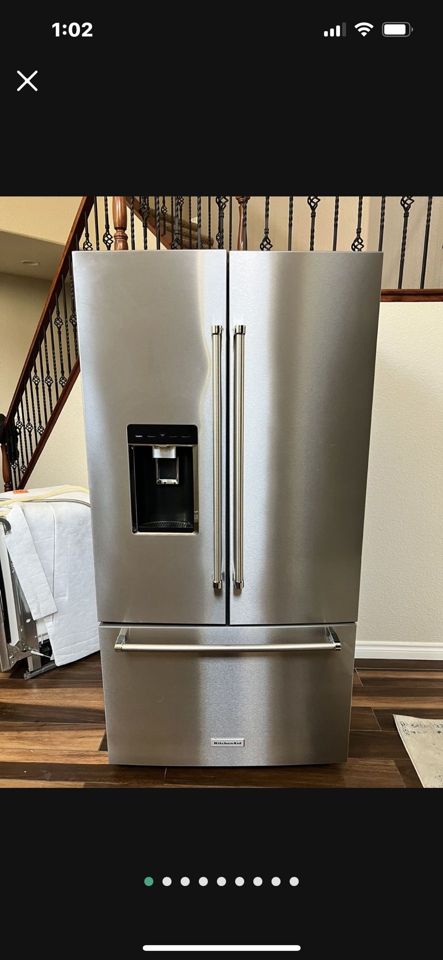 Nice Kitchenaid Refrigerator With Wood Accents Counter Depth