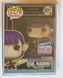 NYCC 2026 Sticker Funko Pop Esil Radiru Unmasked LE 1500 Legendary Solo Leveling New York Comic Con